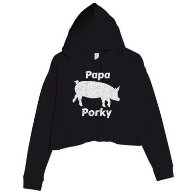 Papa Porky Pig Daddy Father Hog Pork Crop Fleece Hoodie