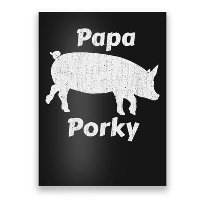 Papa Porky Pig Daddy Father Hog Pork Poster