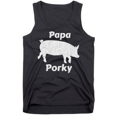 Papa Porky Pig Daddy Father Hog Pork Tank Top