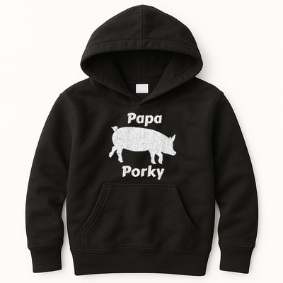 Papa Porky Pig Daddy Father Hog Pork Kids Hoodie