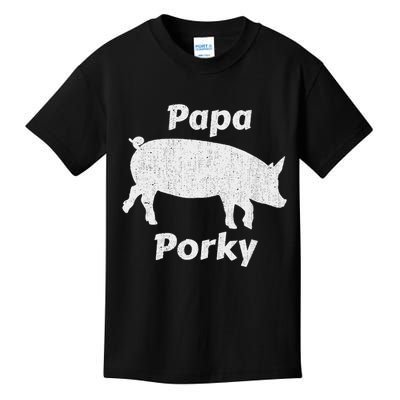 Papa Porky Pig Daddy Father Hog Pork Kids T-Shirt