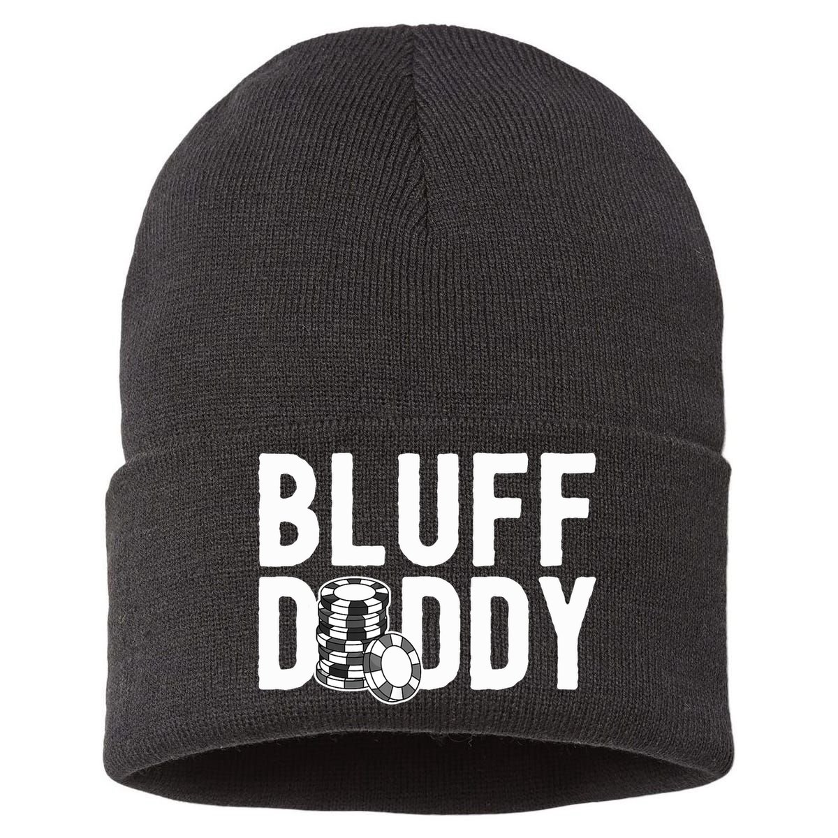 Poker Player Poker Cards Game I Bluff Bluffing Sustainable Knit Beanie