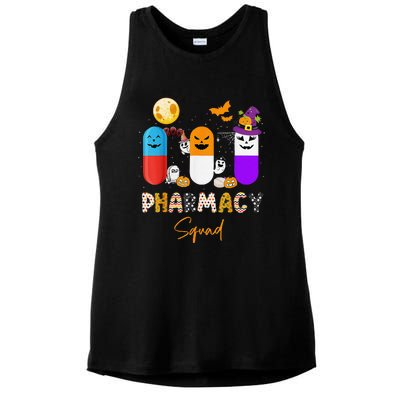 Pills Pharmacy Pharmacist Squad Funny Halloween Ladies PosiCharge Tri-Blend Wicking Tank