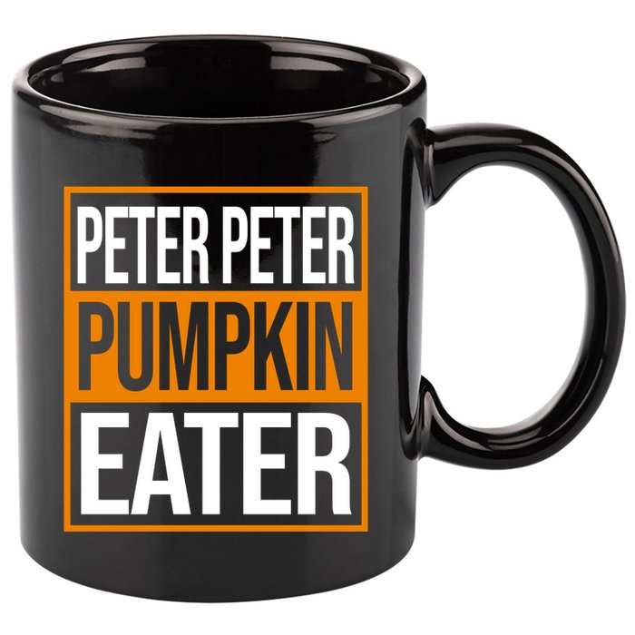 Peter Peter Pumpkin Eater Halloween 11oz C Handle Ceramic Mug