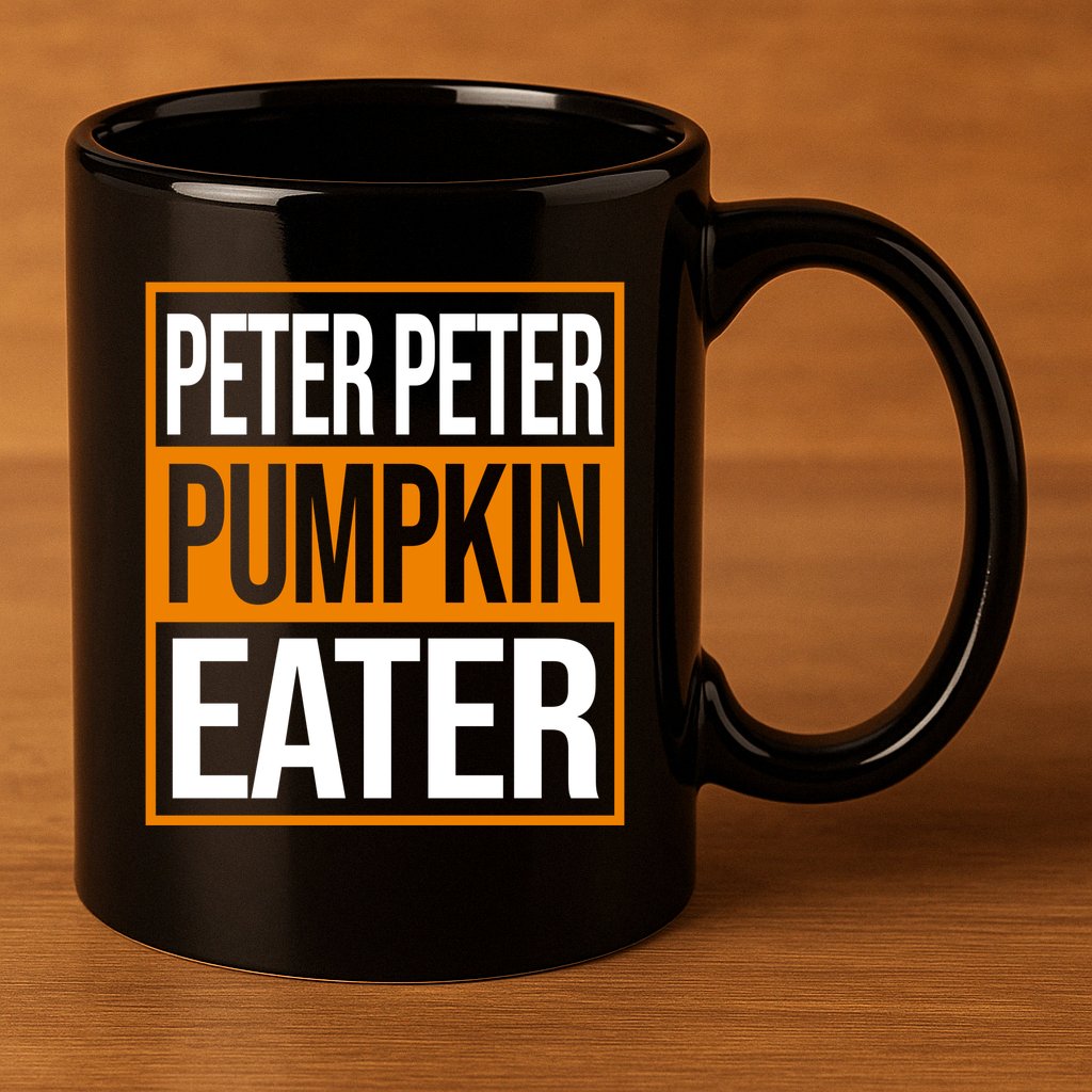 Peter Peter Pumpkin Eater Halloween 11oz C Handle Ceramic Mug