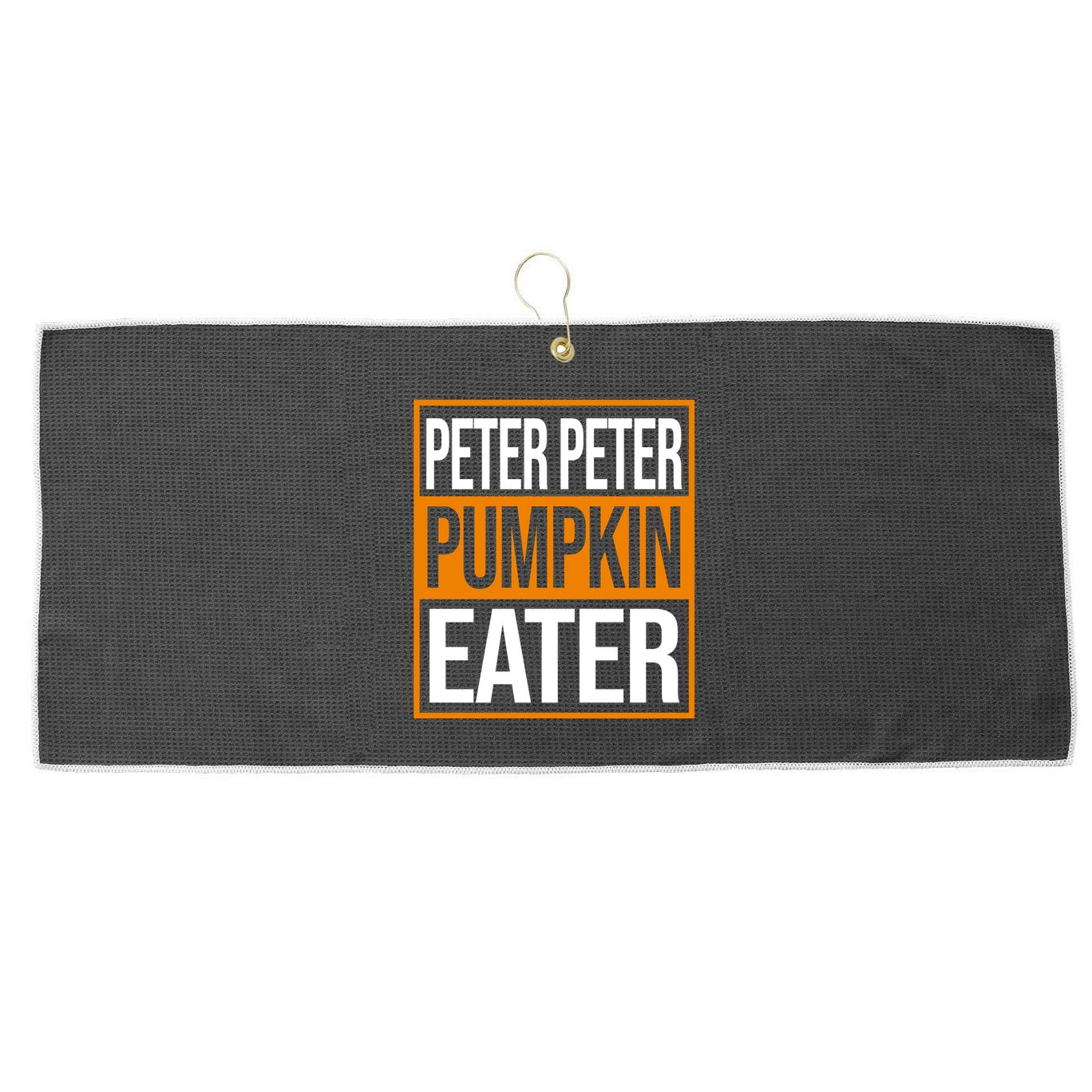 Peter Peter Pumpkin Eater Halloween Large Microfiber Waffle Golf Towel