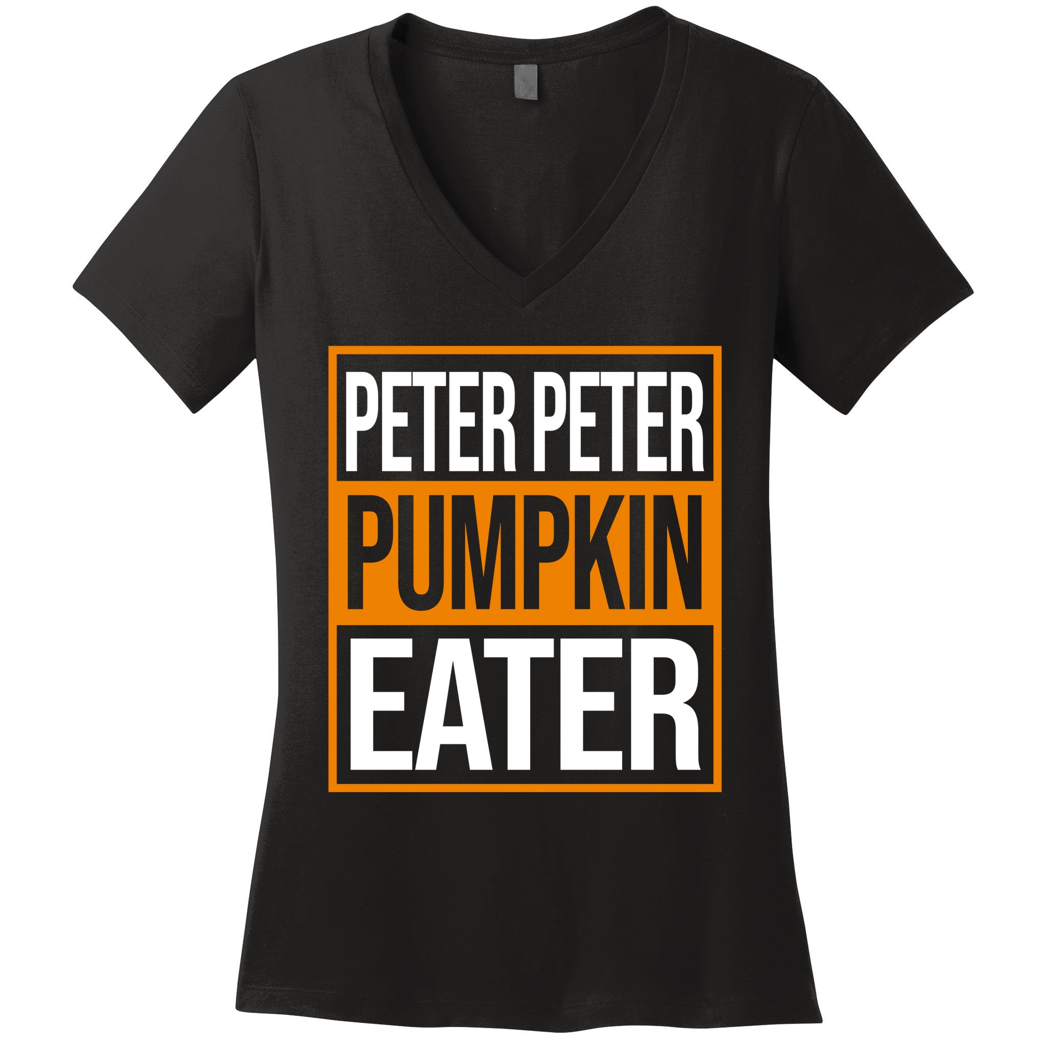 Peter Peter Pumpkin Eater Halloween Women's V-Neck T-Shirt