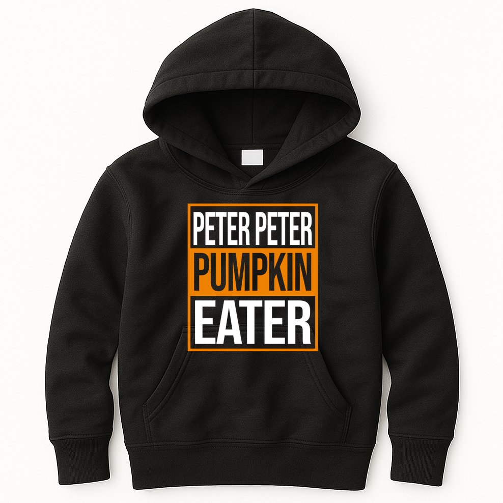 Peter Peter Pumpkin Eater Halloween Kids Hoodie