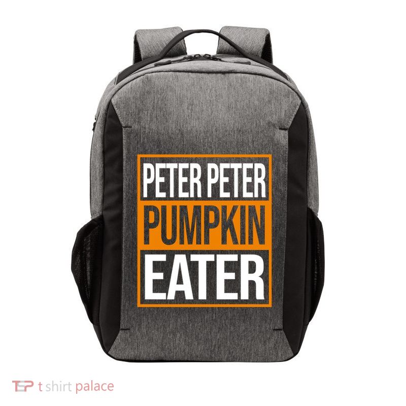 Peter Peter Pumpkin Eater Halloween Vector Backpack