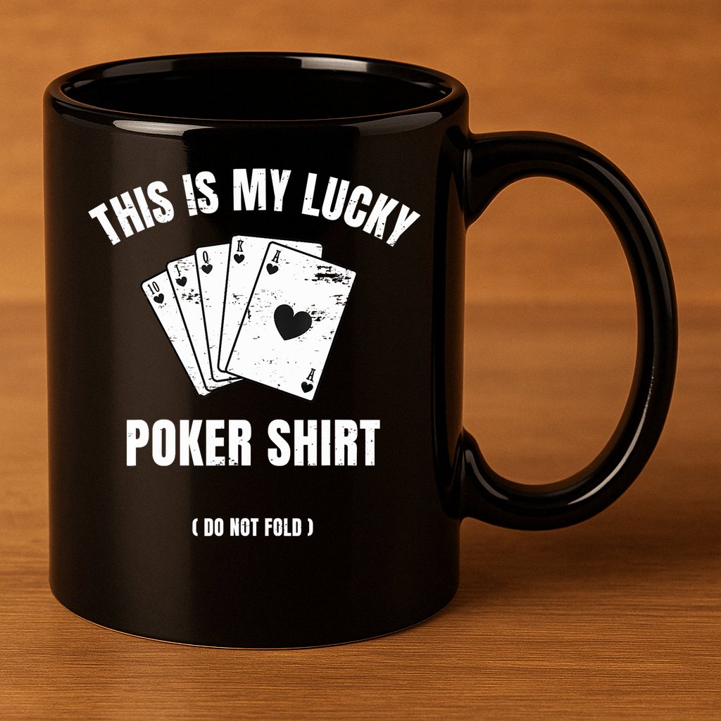 Poker Player Poker Cards Game Luck 11oz C Handle Ceramic Mug