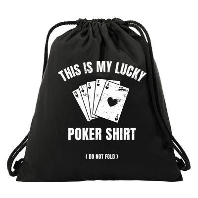 Poker Player Poker Cards Game Luck Drawstring Bag