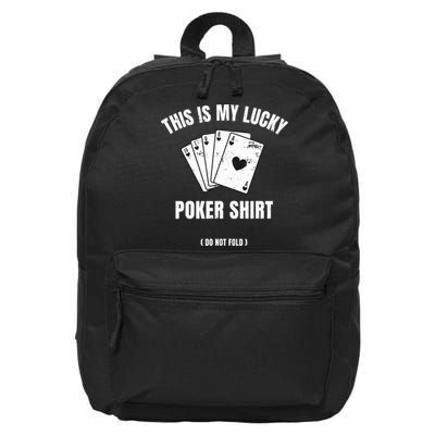 Poker Player Poker Cards Game Luck 16 in Basic Backpack