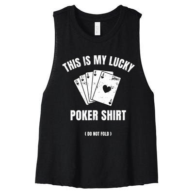 Poker Player Poker Cards Game Luck Women's Racerback Cropped Tank