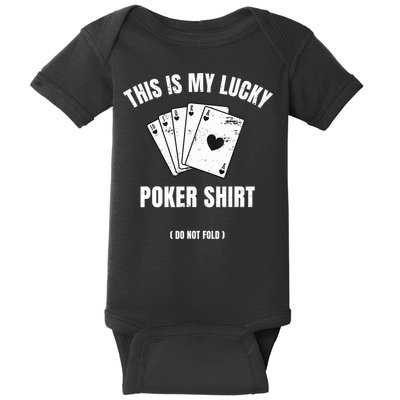 Poker Player Poker Cards Game Luck Baby Bodysuit