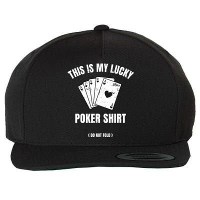 Poker Player Poker Cards Game Luck Wool Snapback Cap