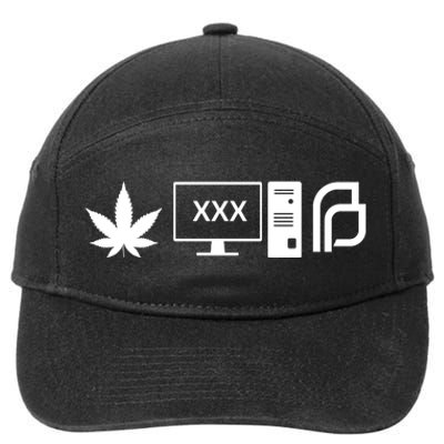 Pot Porn Planned Parenthood  Pot Leaf Funny Political Gift For 7-Panel Snapback Hat