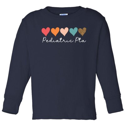 Pediatric PTA Physical Therapy Therapist Assistant Rainbow Toddler Long Sleeve Shirt