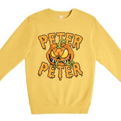 Peter Peter Pumpkin Eater Halloween Gift Premium Crewneck Sweatshirt