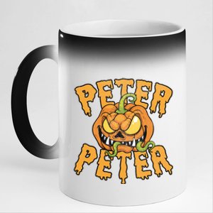 Peter Peter Pumpkin Eater Halloween Gift 11oz Black Color Changing Mug