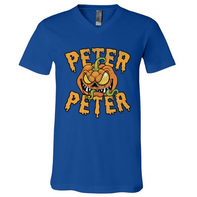 Peter Peter Pumpkin Eater Halloween Gift V-Neck T-Shirt