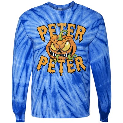 Peter Peter Pumpkin Eater Halloween Gift Tie-Dye Long Sleeve Shirt