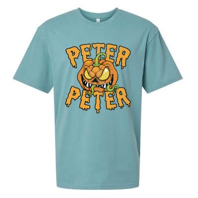 Peter Peter Pumpkin Eater Halloween Gift Sueded Cloud Jersey T-Shirt