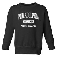 Philadelphia Pennsylvania Pa Vintage Established Sports Toddler Sweatshirt