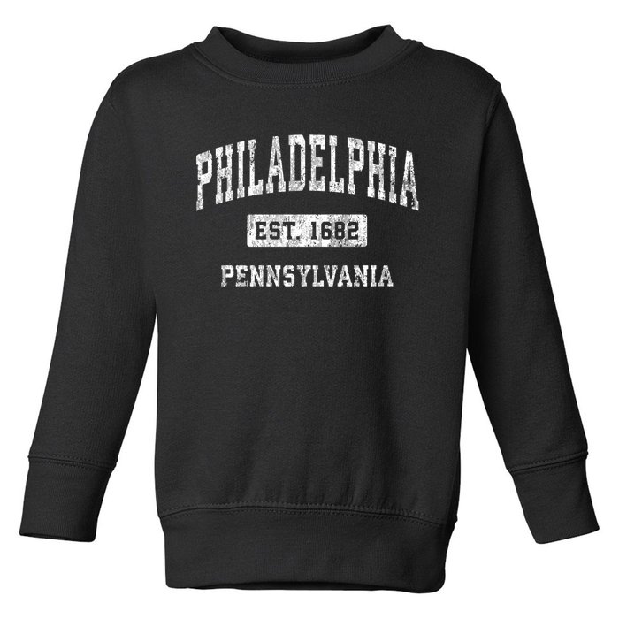 Philadelphia Pennsylvania Pa Vintage Established Sports Toddler Sweatshirt