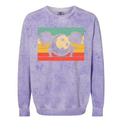 Pickleball Player Colorblast Crewneck Sweatshirt