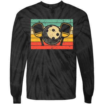 Pickleball Player Tie-Dye Long Sleeve Shirt