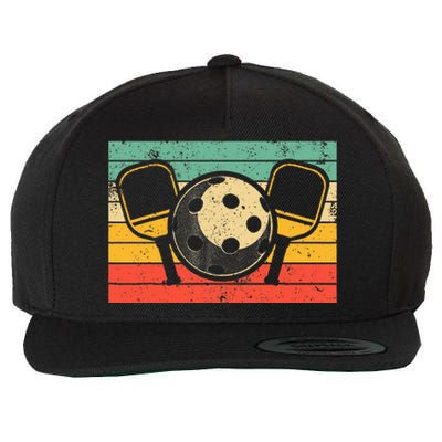 Pickleball Player Wool Snapback Cap