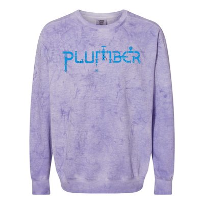 Plumbing Plumber Colorblast Crewneck Sweatshirt