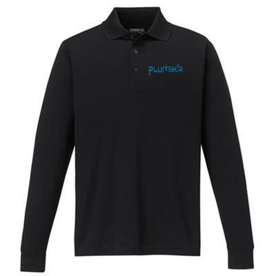 Plumbing Plumber Performance Long Sleeve Polo