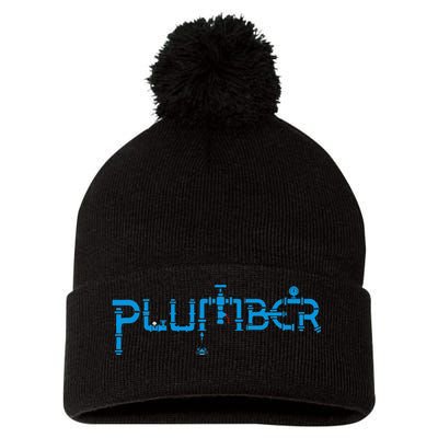 Plumbing Plumber Pom Pom 12in Knit Beanie