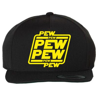 Pew Pew Pew Pew Wool Snapback Cap