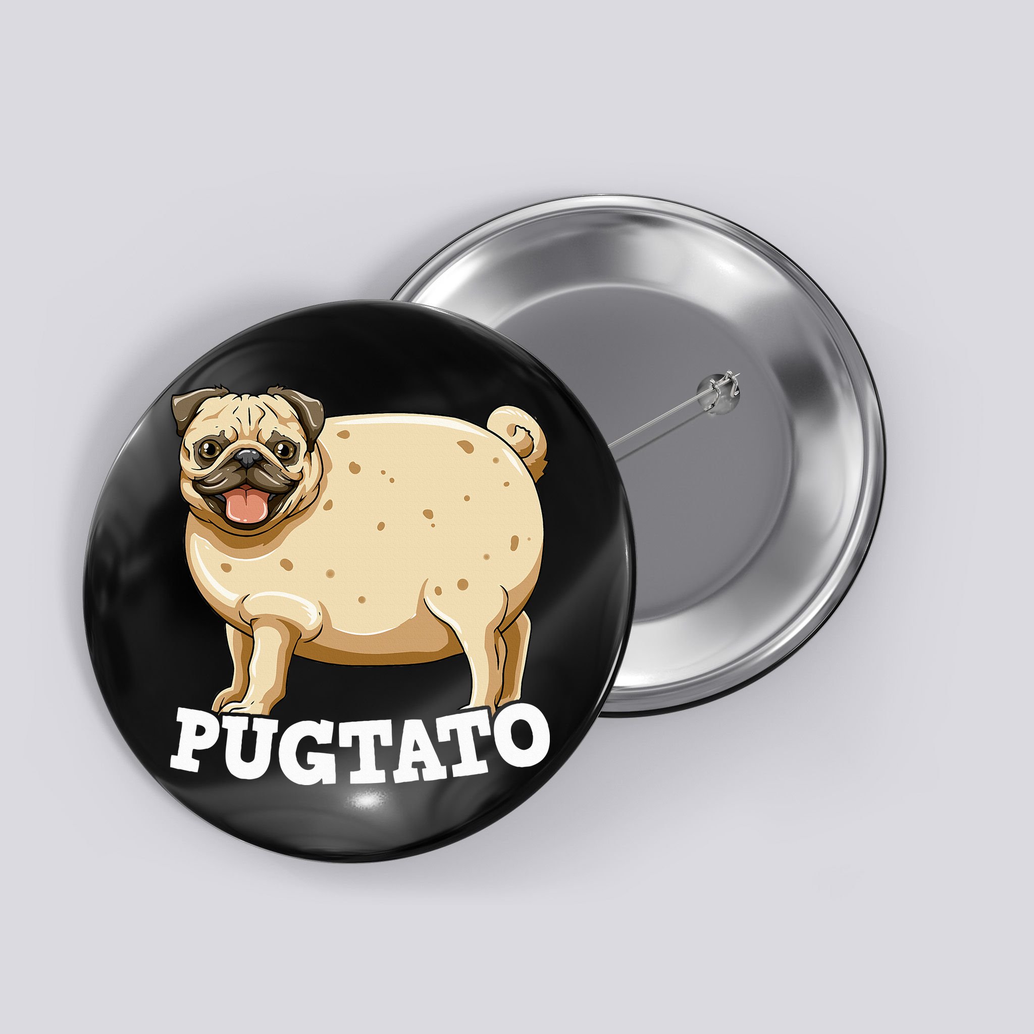 Pugtato Pug Potato Pug Lovers Button