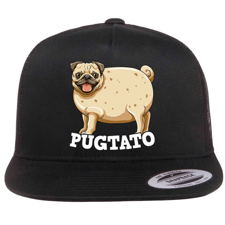 Pugtato Pug Potato Pug Lovers Flat Bill Trucker Hat