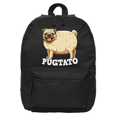 Pugtato Pug Potato Pug Lovers 16 in Basic Backpack
