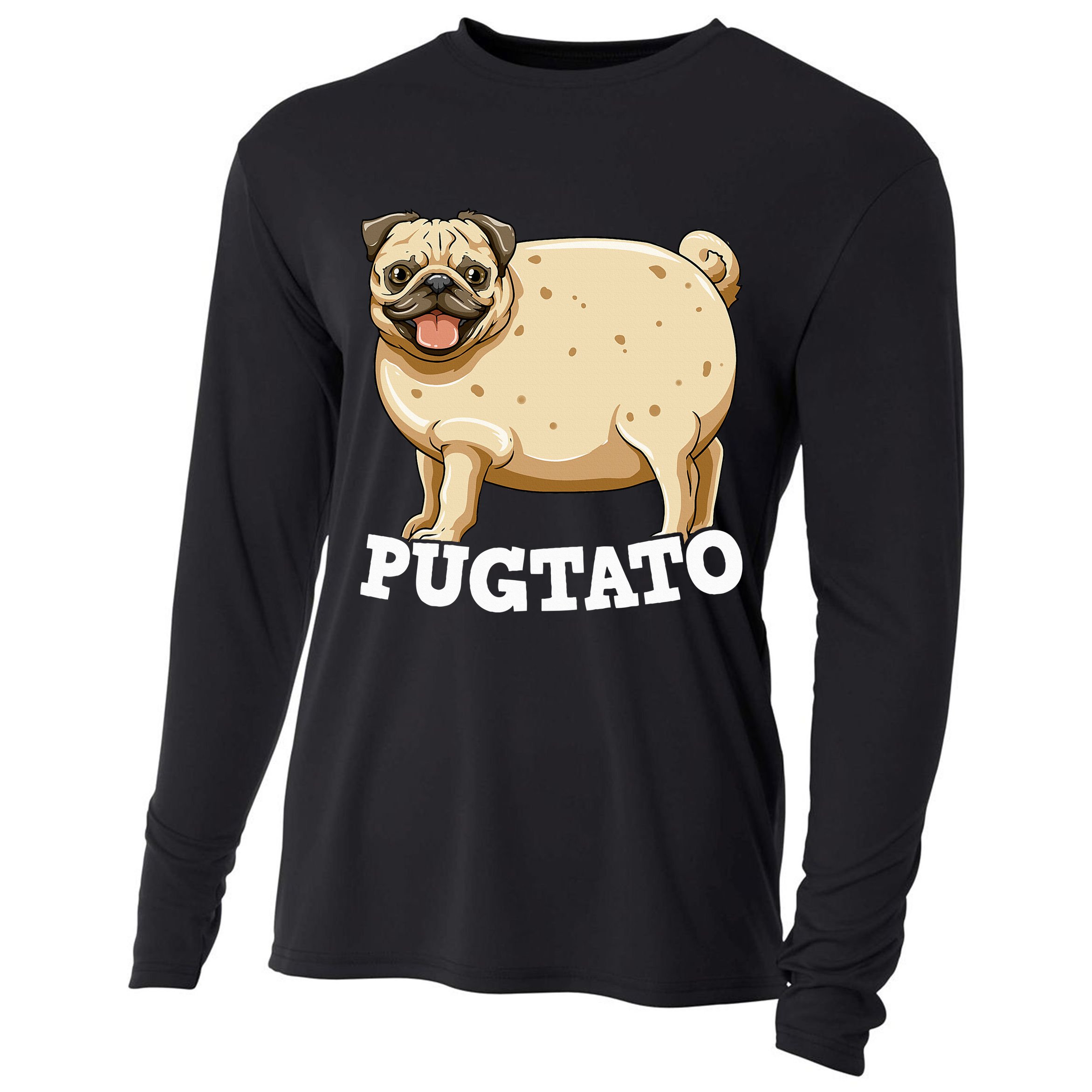 Pugtato Pug Potato Pug Lovers Cooling Performance Long Sleeve Crew