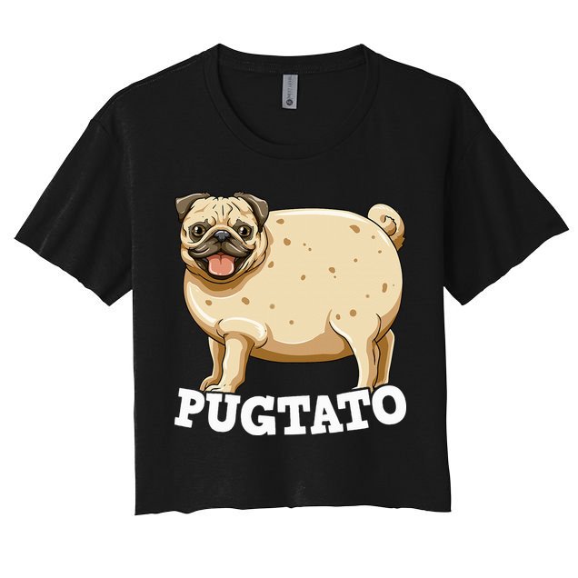 Pugtato Pug Potato Pug Lovers Women's Crop Top Tee