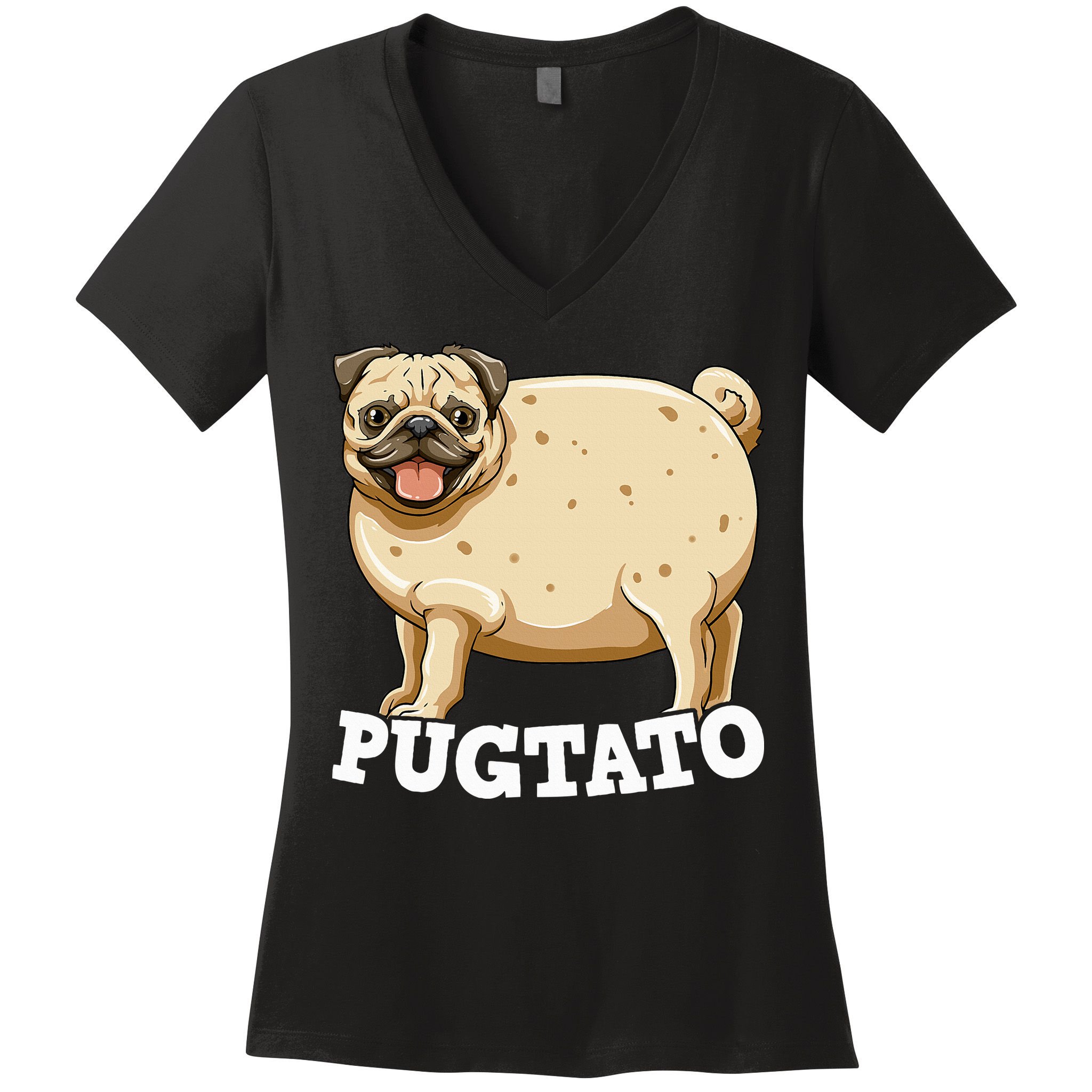 Pugtato Pug Potato Pug Lovers Women's V-Neck T-Shirt