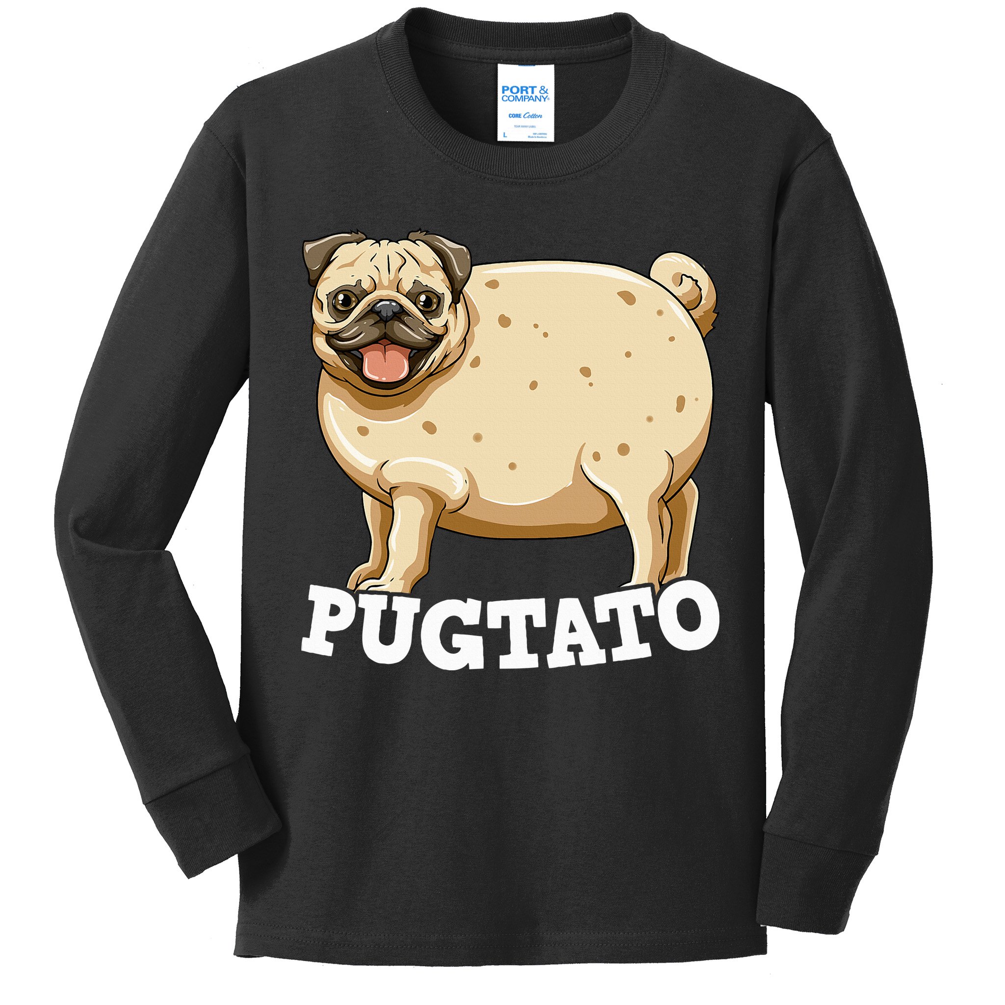 Pugtato Pug Potato Pug Lovers Kids Long Sleeve Shirt