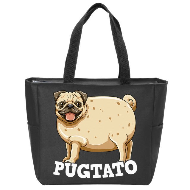 Pugtato Pug Potato Pug Lovers Zip Tote Bag