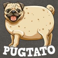 Pugtato Pug Potato Pug Lovers Cotton Canvas Backpack
