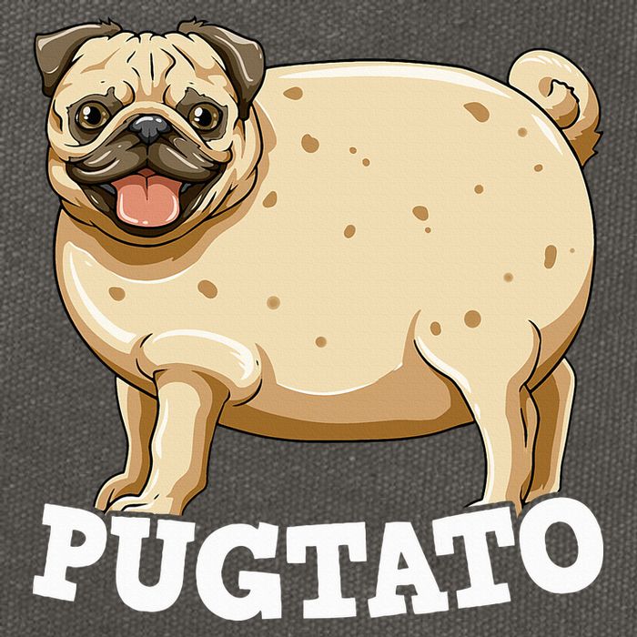 Pugtato Pug Potato Pug Lovers Cotton Canvas Backpack