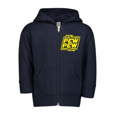 Pew Pew Pew Toddler Zip Fleece Hoodie