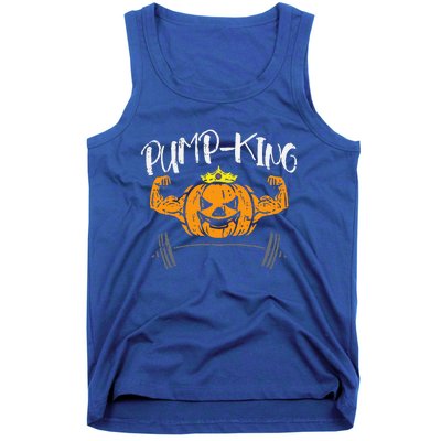 PumpKing Pumpkin Pun Halloween Costume Gym Weightlifting Tank Top