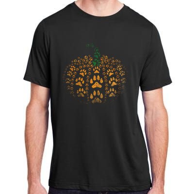 Pet Paw Print Pumpkin Adult ChromaSoft Performance T-Shirt