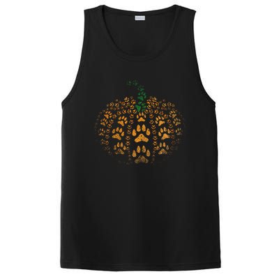 Pet Paw Print Pumpkin PosiCharge Competitor Tank