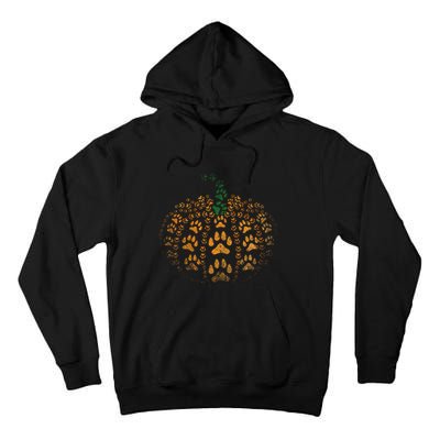 Pet Paw Print Pumpkin Tall Hoodie